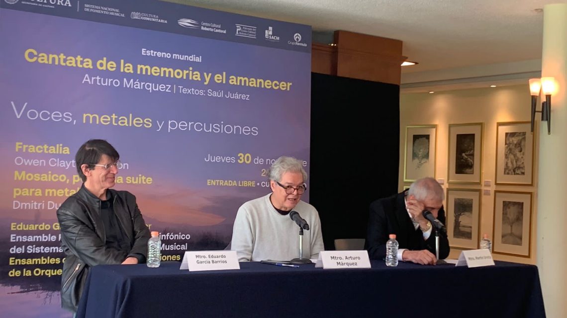 Lanzan estreno mundial: Cantata de la memoria y el amanecer, de Arturo Márquez