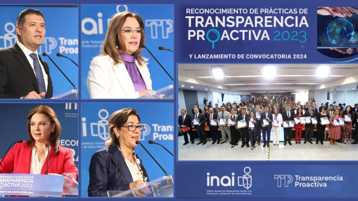 Reconoce INAI prácticas de transparencia proactiva durante 2023